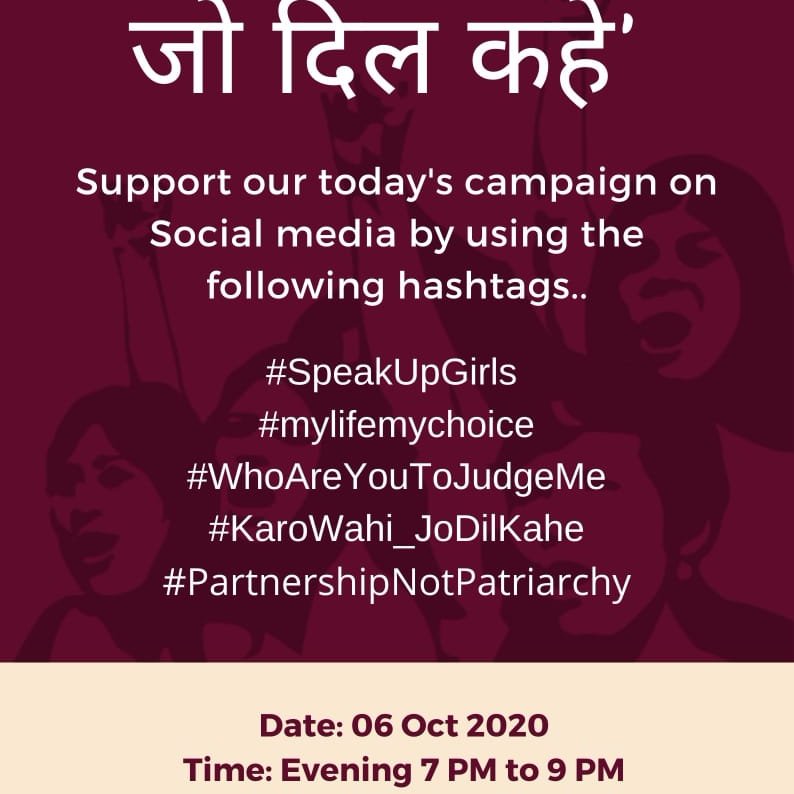 DeepikaKRajput's tweet photo. It's a High Time👈
2-RaiseYourVoice💯
2-StandForYourself🤘

#SpeakUpGirls
#ManKiMaalkin
#MyLifeMyChoice 
#KaroWahiJoDilKahe
#WhoAreYouToJudgeMe
#PartnershipNotPatriarchy

Just Speak Up🔥

@PMOIndia 
@narendramodi @ChouhanShivraj  
@rashtrapatibhvn
@ani https://t.co/lVUDVhExJh