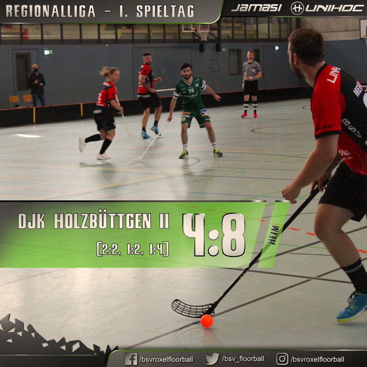 bsv_floorball's tweet photo. Die #Regionalliga Saison begann für uns am Sonntag leider wenig erfolgreich mit 4:8 gegen DJK Holzbüttgen II. Wie es zu der deutlichen Niederlage kam, klärt folgender Artikel auf.
https://t.co/KPLFCLESop
#ROXHLZ #Floorball #Unihoc #Jamasi @FloorballNRW https://t.co/TRRQwsBdqH