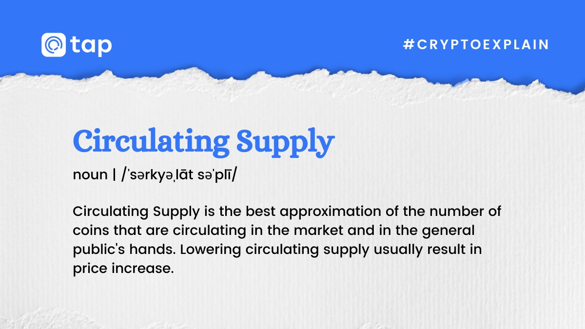 Tap_Fintech's tweet photo. How does circulating supply affect your trading decision? Tell us in the comment below.
$XTP #cryptocurrency #circulatingsupply #Cryptoexplain https://t.co/0OVIcMVlzH