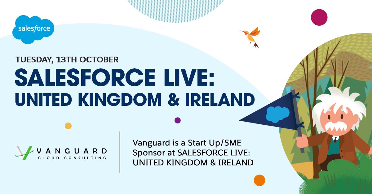 Are you attending #SalesforceLive? Vanguard are proud to be the Start Up/SME Headline Sponsor of this major <a href="/SalesforceUK/">Salesforce UK & Ireland</a> event on Tuesday 13 October, featuring expert analysts sharing industry insights.