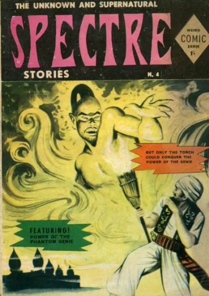 Mick Angelo, former editor of Classics Illustrated, produced four titles for Spectre, mostly macabre horror tales similar to Fanthorpe’s Supernatural Stories. However sales were poor, as was the artwork and printing. Finally in 1967 Badger Books ceased publishing.