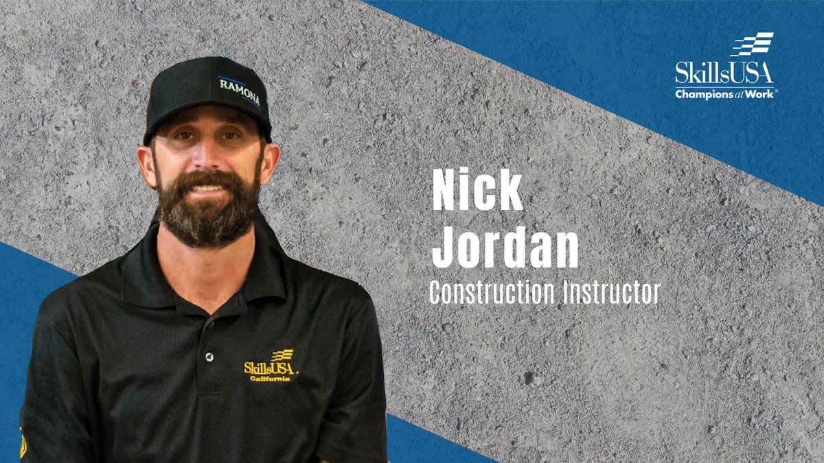 Construction isn't just a job. It's a career. 

Meet Advisor Nick Jordan. He teaches construction while building up his students, his school’s program and the reputation of both in the community. Read his story now: bit.ly/3mJV5mp #SkillsUSA #CICM #Construction