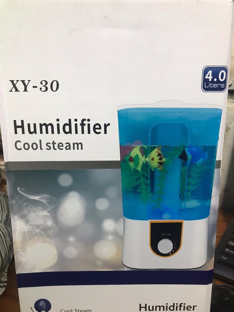 Humidifier that doubles as a pseudo aquarium goes for ksh.6000. Comes with scents for aroma therapy