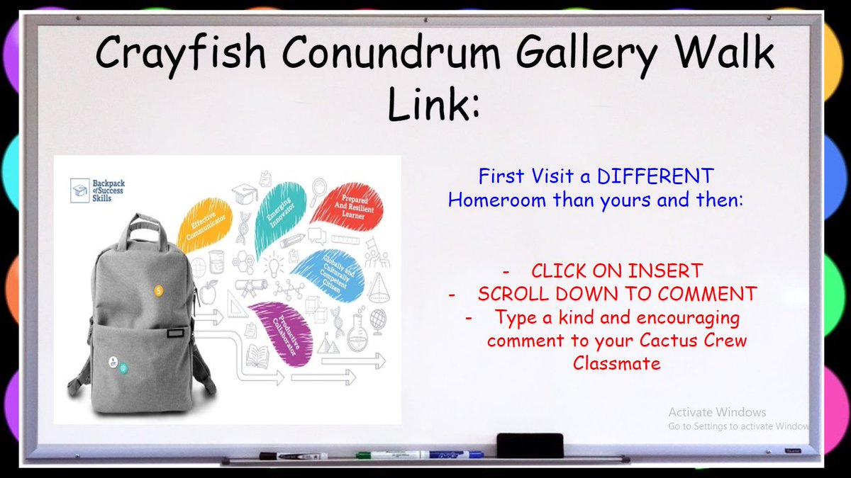 BarkerFinckCrew's tweet photo. A virtual exhibition of learning for our #PBL #CrayfishConundrum this morning! The #BestThirdGradersInTheDistrict are inserting positive comments on their peers' projects! So proud of them! https://t.co/Ho66cehhQO