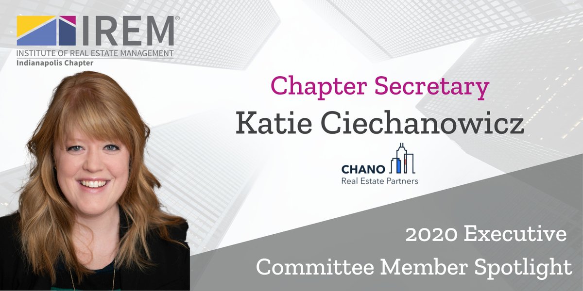 IREMIndy's tweet photo. Executive Committee Member Spotlight: Katie Ciechanowicz, Secretary
Check out our Facebook page for more information and some fun facts about Katie! https://t.co/wCMlJPEXbX
#IREMIndy #IREM #IREMForward https://t.co/FfbsJfSkKV