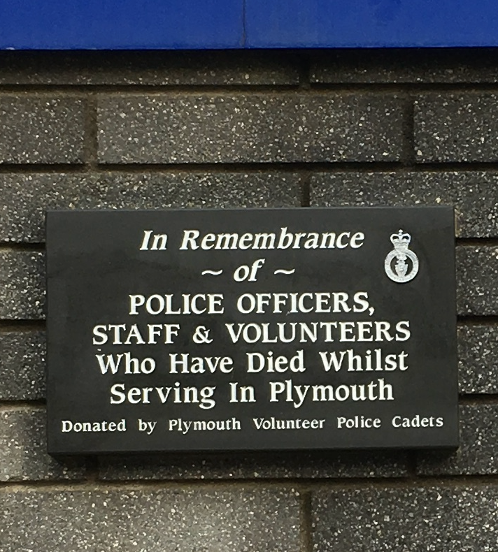 Ianrickard6's tweet photo. @PlymouthVPC Today the Police Memorial Plaque purchased by Plymouth Cadets was put up.  Well done to all who help raise the money for it. https://t.co/GN1T8T5JQL