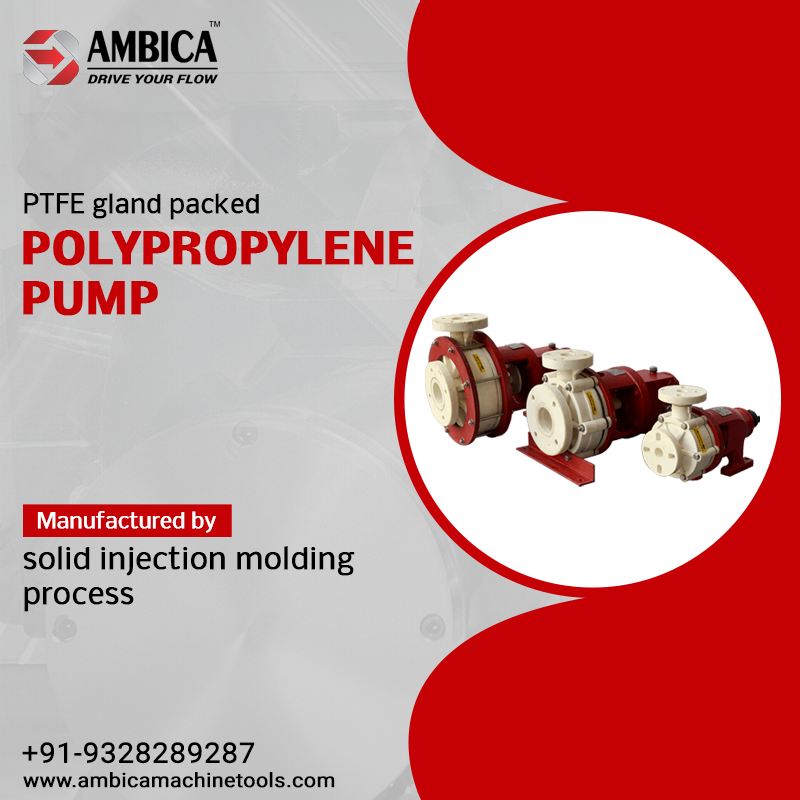 ambicamachine's tweet photo. Need a PTFE gland packed polypropylene pump?
Ambica Machine Tools manufacture it by a solid injection molding process.
For more details, π 91-9328289287 or π https://t.co/oYM19Cf9fk
#AmbicaMachineTools #PolypropylenePumps #IndustrialPumps #PumpManufacturer https://t.co/C3yV3Y9jXg