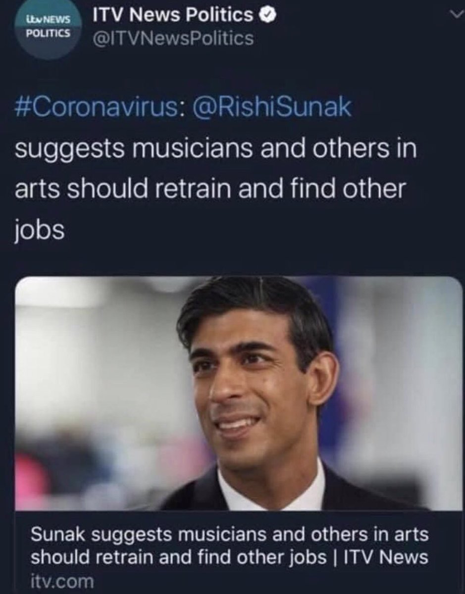 we deserve better. article -> itv.com/news/2020-10-0…

#letthemusicplay #lightitinred #WeMakeEvents #saveourvenues #SaveTheArts #saveourstages