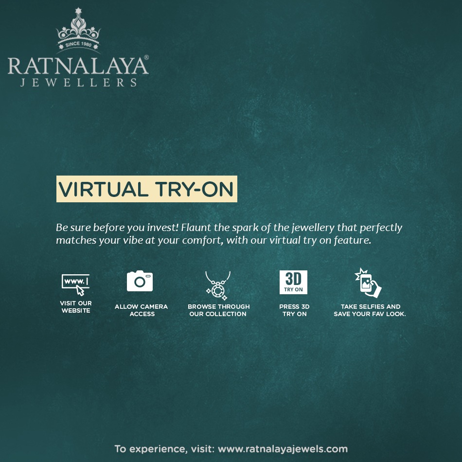 ratnalayajewels's tweet photo. Introducing an all new Try On experience! Flaunt the spark of the jewellery that perfectly matches your vibe at your comfort, with Ratnalaya Jewellers virtual try on feature.
#ratnalayajewellers #jewellery #jewellerystore #mirrar #virtualtryon #tryonfeature #patna #bihar #india https://t.co/G7cXUBNcTk