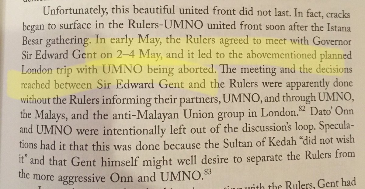 The Rulers and Umno agreed to have a joint delegation to London...but the Rulers betrayed Umno because they thought the party was too radical