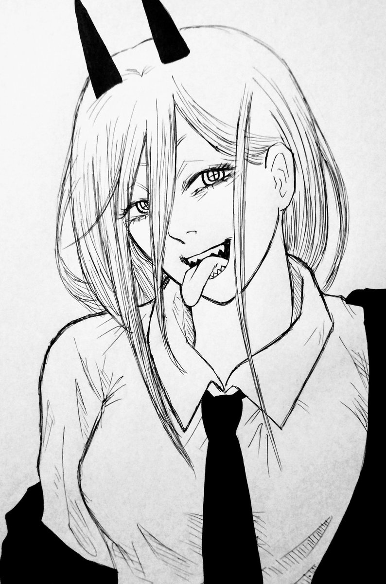 過去絵ですがパワーちゃん
#チェンソーマンファンアート投稿 