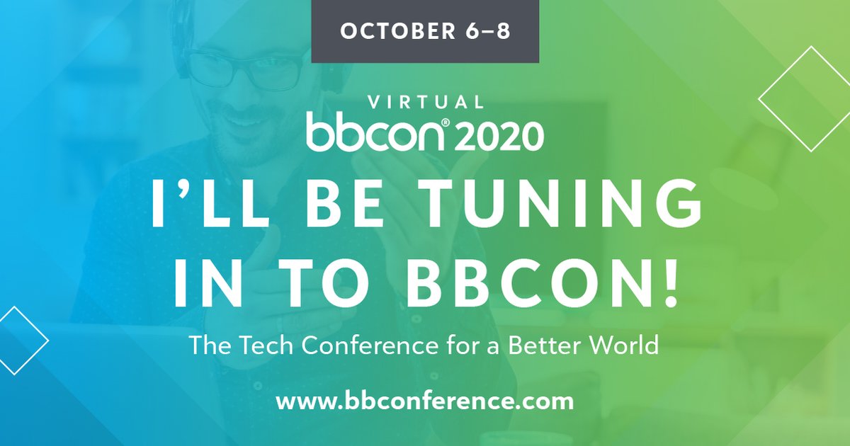 #bbcon2020 virtual kicks off today at 10:45 AM EST! Register for free and stop by our page to chat with us! bbconference.com/2020virtual/be…
#socialgood #nonprofits #nonprofittechnology #luminateonline