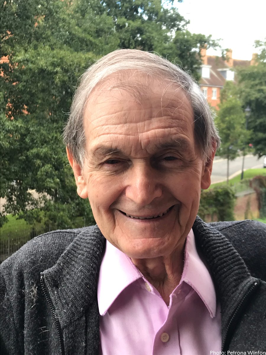 This morning Roger Penrose found out he had been awarded this year's #NobelPrize in Physics.

Shortly afterwards he sent us this photo from his home in Oxford. Stay tuned for our phone interview with him - coming soon.
