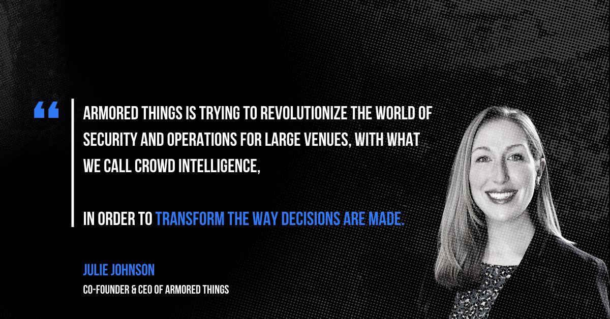 .@ArmoredThings is using Smart Venues to pressure-test technology that can transform how Smart Cities are secured and managed.

Co-Founder and CEO, @Armored_Jewels speaks on the origins of their vision: bit.ly/3n5dbiK