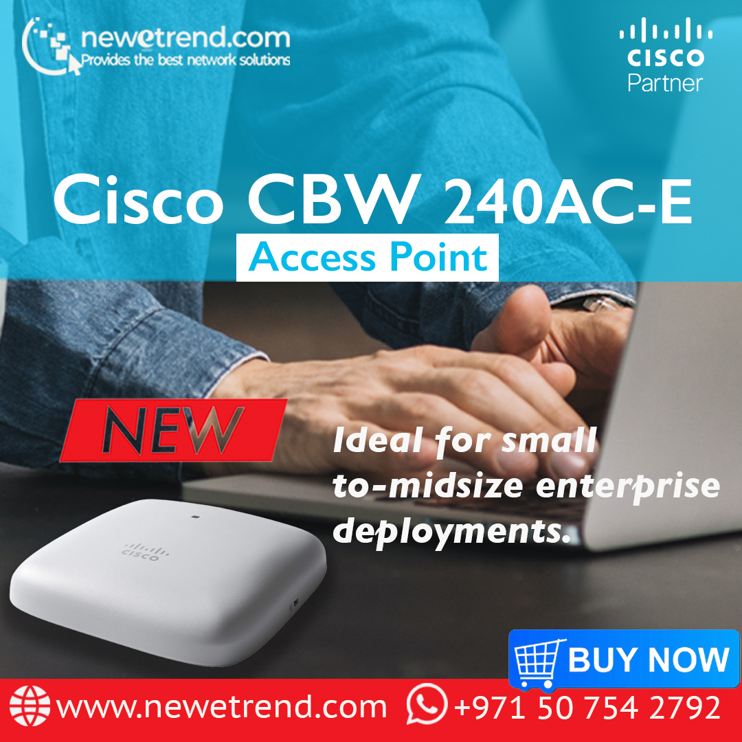 newetrend's tweet photo. CISCO CBW 240 AC-E ACCESS POINT

Contact Us:
Visit : https://t.co/91oZq36nET
Call : +971 4 393 1145
Whatsapp: +971 50 754 2792

#cisco #ciscoproduct #ciscodubai #ciscouae #ciscopartner #cisconetworking #ciscosystem #newtrend #newtrendcomputersdubai #newtrendcomputenetworksllc https://t.co/LvxHCQ9Msf