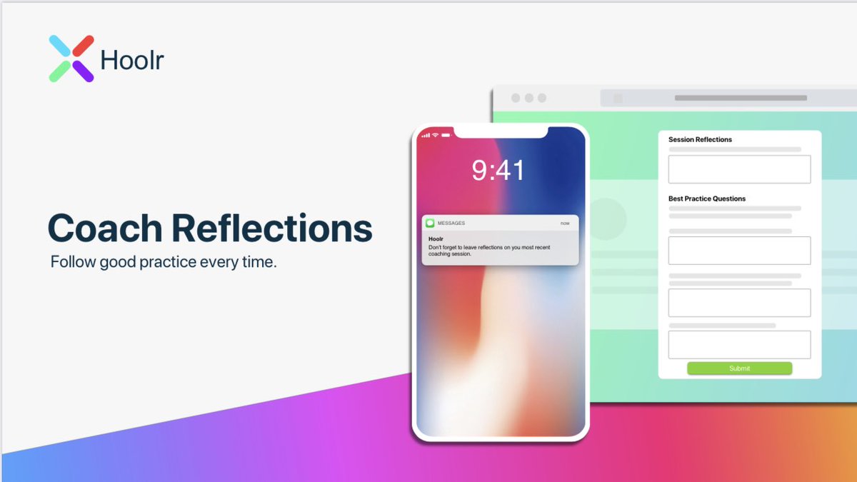 Never forget to complete your coaching notes again with Hoolr 

We will automatically remind you to fill out your reflections after every session.