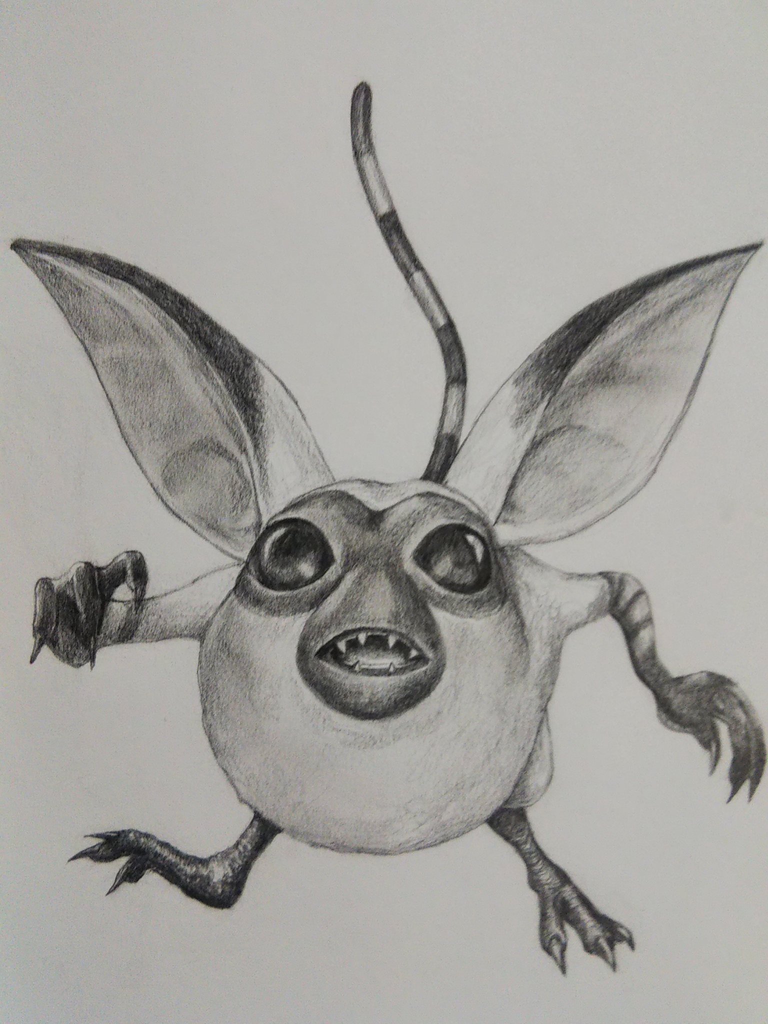 セント 今日の１枚 モンスターシリーズ 黒衣森 南部森林 Aランクリスキーモブ 流浪の毒舌王 ゲーデ Ghede Ti Malice いわゆるグレムリン 可愛いですね Ff14 Ff14イラスト イラスト 鉛筆画 Pencilart Pencildrawing グレムリン