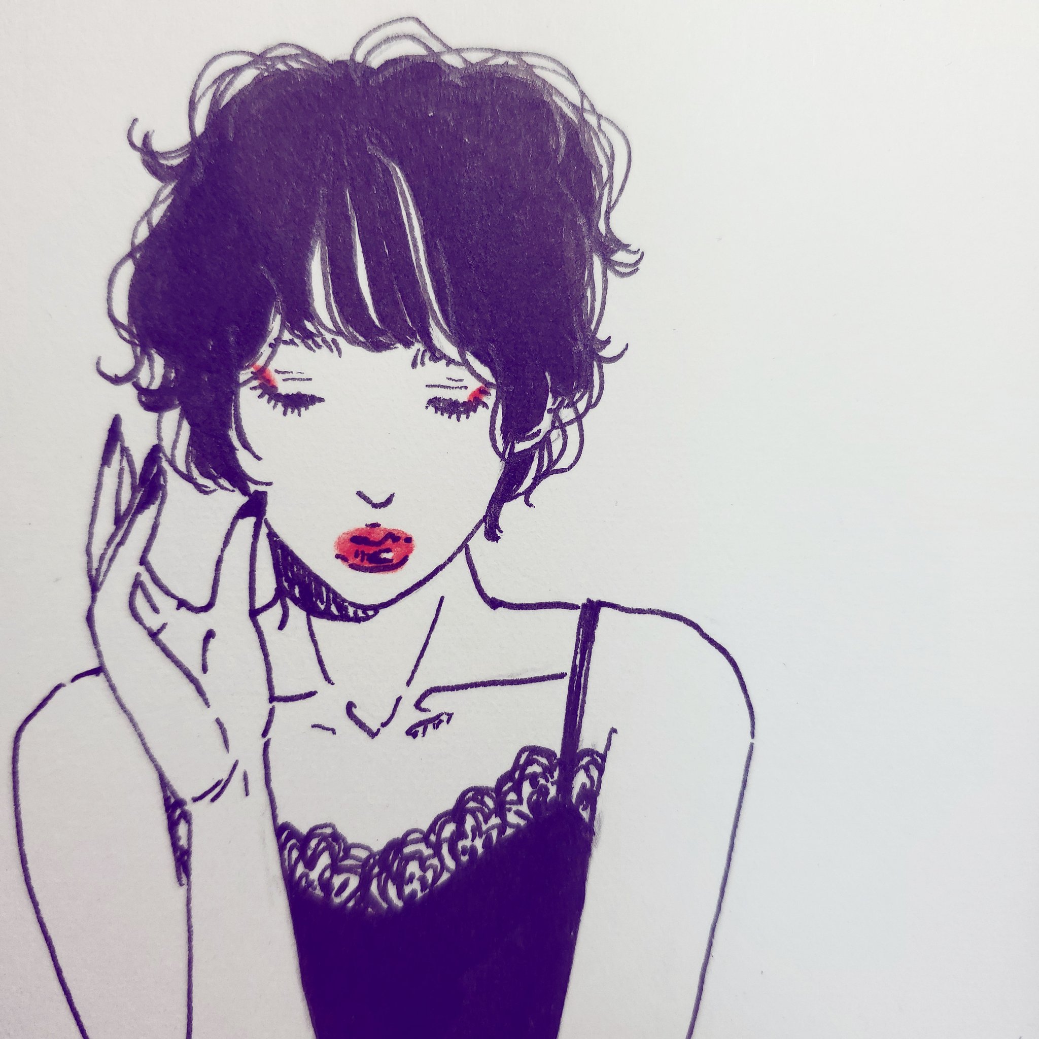 Manami K ファッションイラスト イラスト ショートヘア 女子 ヘアアレンジ メイク シンプルイラスト かわいい おしゃれ 女性 イラスト シンプル Art 美容 美容院 メイク T Co Huzqth5x5y Twitter