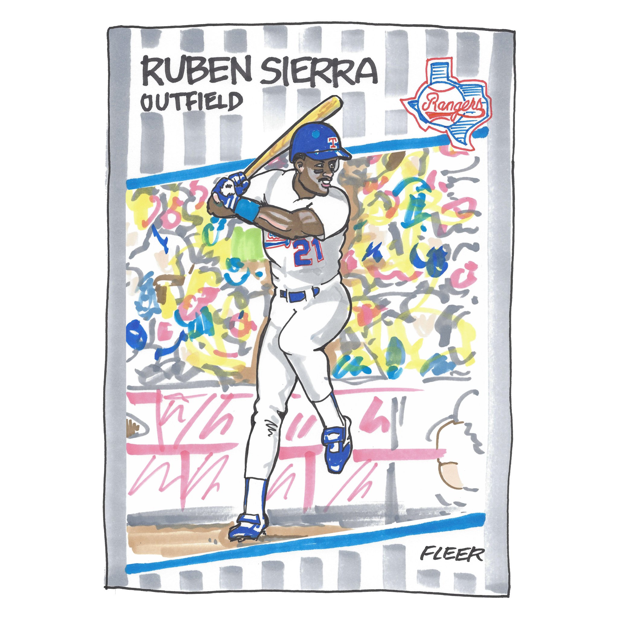 Happy Birthday Ruben Sierra.
20 year career - 2152 hits, 306 HR, 1322 RBI.  Not bad  