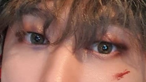 changbin's beautiful eye makeup : a small thread