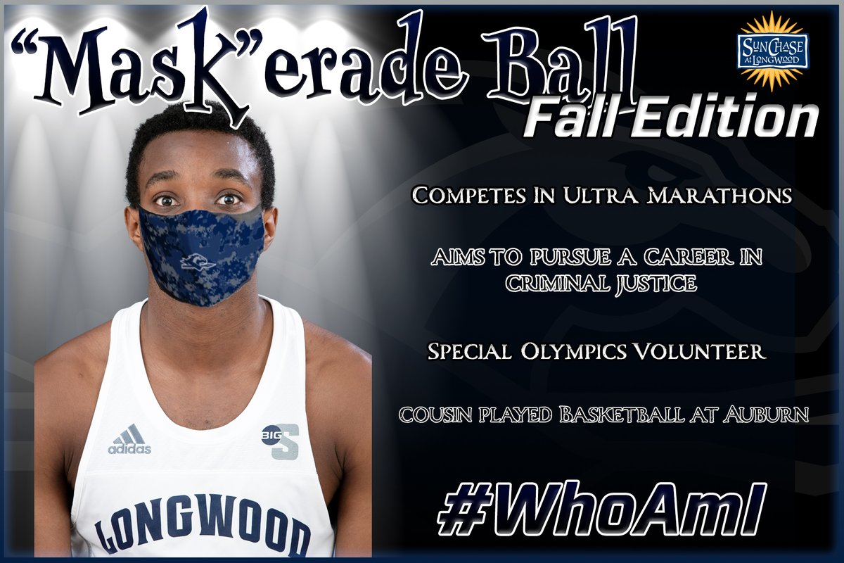 LongwoodLancers's tweet photo. It's time for our next athlete in the #MaskeradeBall, #Powered by @Sunchase_LU. Do you know who it is? Reply with your answers today! We will give you the answer Wednesday. #WhoAmI #TakeAGuess #GoWood https://t.co/aWz9TD9sH4