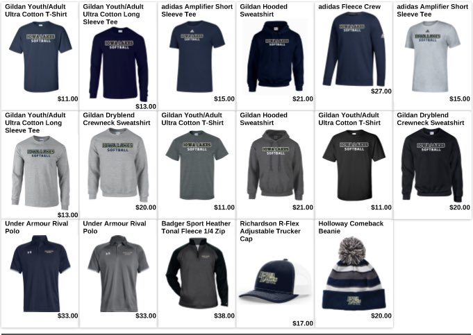 Need some new Laker Softball gear? Check out our store! Store closes October 20th. Link: lowalakesccsoftball2020.itemorder.com