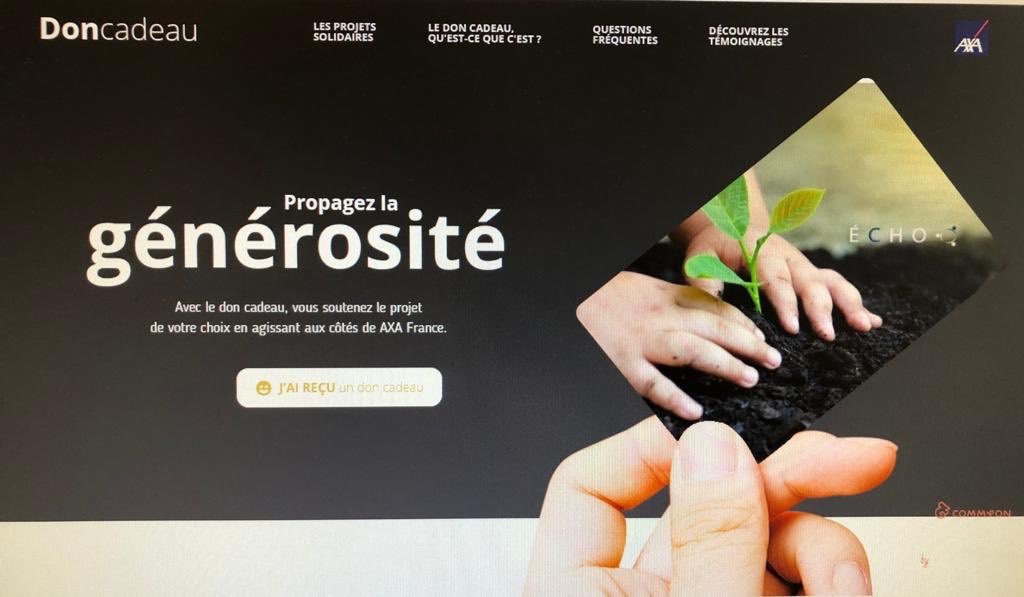 horti2s's tweet photo. Engagement solidaire. Merci à AXA wealth management et la banque patrimoniale pour cette carte don cadeau offerte à chaque collaborateurs pour soutenir collectivement les projets associatifs d’AXA France au travers d’écho. #philanthropie #rse @CarolineGin @CCalendini @Commeon https://t.co/mc1ZNaHTms