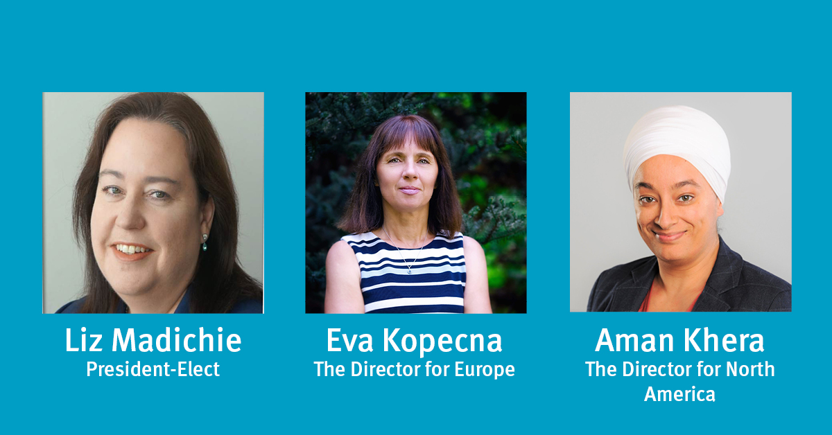 TOPRANEWS's tweet photo. We’re happy to announce our additions to the #TOPRA Board for 2021.

President-Elect – Liz Madichie
The Director for Europe – Eva Kopecna
The Director for North America – Aman Khera

Find out more >> https://t.co/f2xLegWI0u

#regulatoryaffairs #symposium #TOPRASYM20 #healthcare https://t.co/plf2y7gxzm