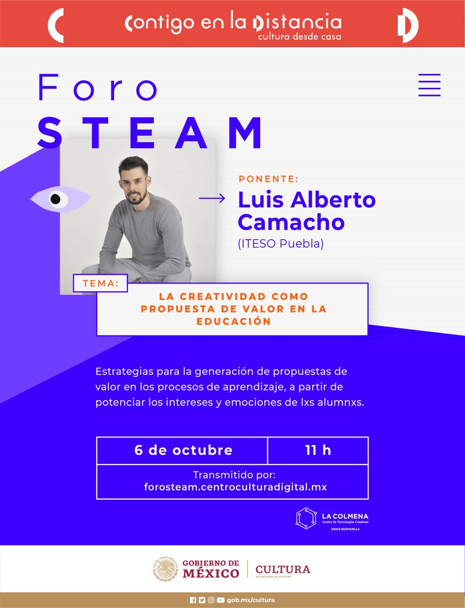 CCDmx's tweet photo. ¡Hoy en #ForoSTEAM con @LaColmenaTLX! 🐝

Esta charla será en torno a estrategias para la generación de propuestas de valor en los procesos de aprendizaje, a partir los intereses y emociones de lxs alumnxs.

⏰ 11AM

👉 https://t.co/AoK1UflEV5 https://t.co/VFxkUaFcbg