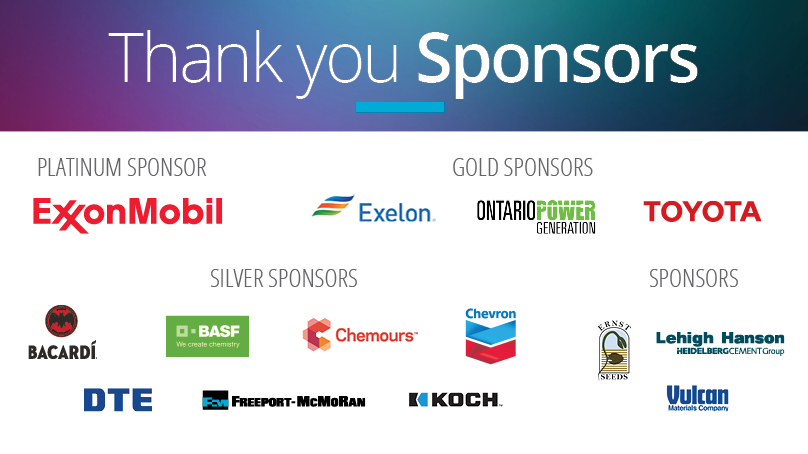 TandemGlobalOrg's tweet photo. Thank you to all the sponsors of #WHCConnect. Platinum: @exxonmobil | Gold: @Exelon @opg @Toyota | Silver: @BACARDI @BASFCorporation @chemours @Chevron @DTE_Energy @FM_FCX @KochIndustries | Sponsors: @ErnstSeeds @LehighHanson and Vulcan Materials. https://t.co/8obSRbiWS7