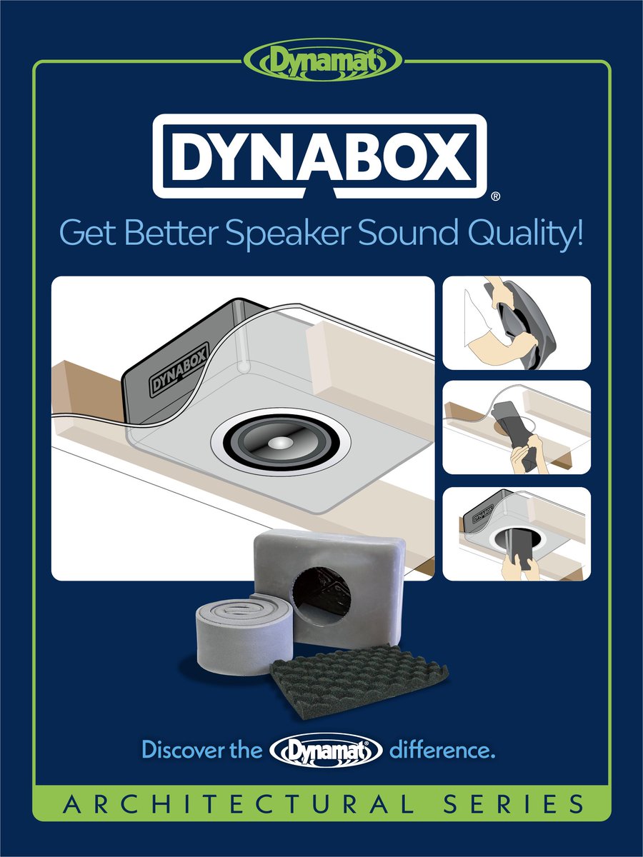 Dynamat_USA's tweet photo. DynaBox is a unique retrofit ceiling speaker enclosure that completely encases the speaker, projecting clear sound into the room and maximizing your speaker’s output. With DynaBox, speakers sound incredible! https://t.co/vYAcKNaZBD https://t.co/sC8Rm5c8SF
