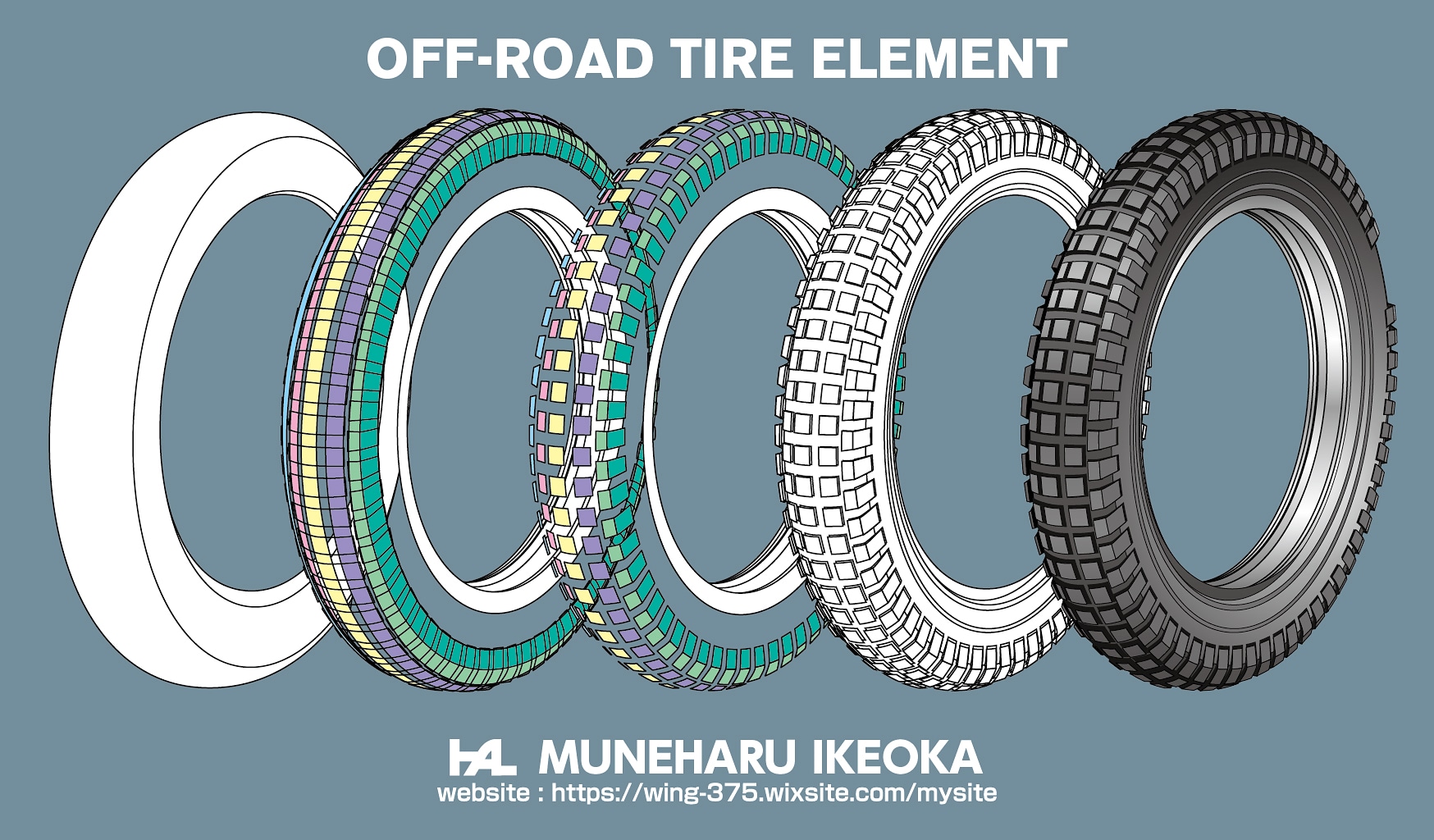 Flap オフロードタイヤ作画 バイクを描く時に苦労するタイヤのブロック 特にオフロード用のタイヤを描くのは本当に根気が必要です イラスト タイヤ 描き方 バイク オフロード 要素 ネタバラシ イラレ T Co J9cwwxfrnw Twitter