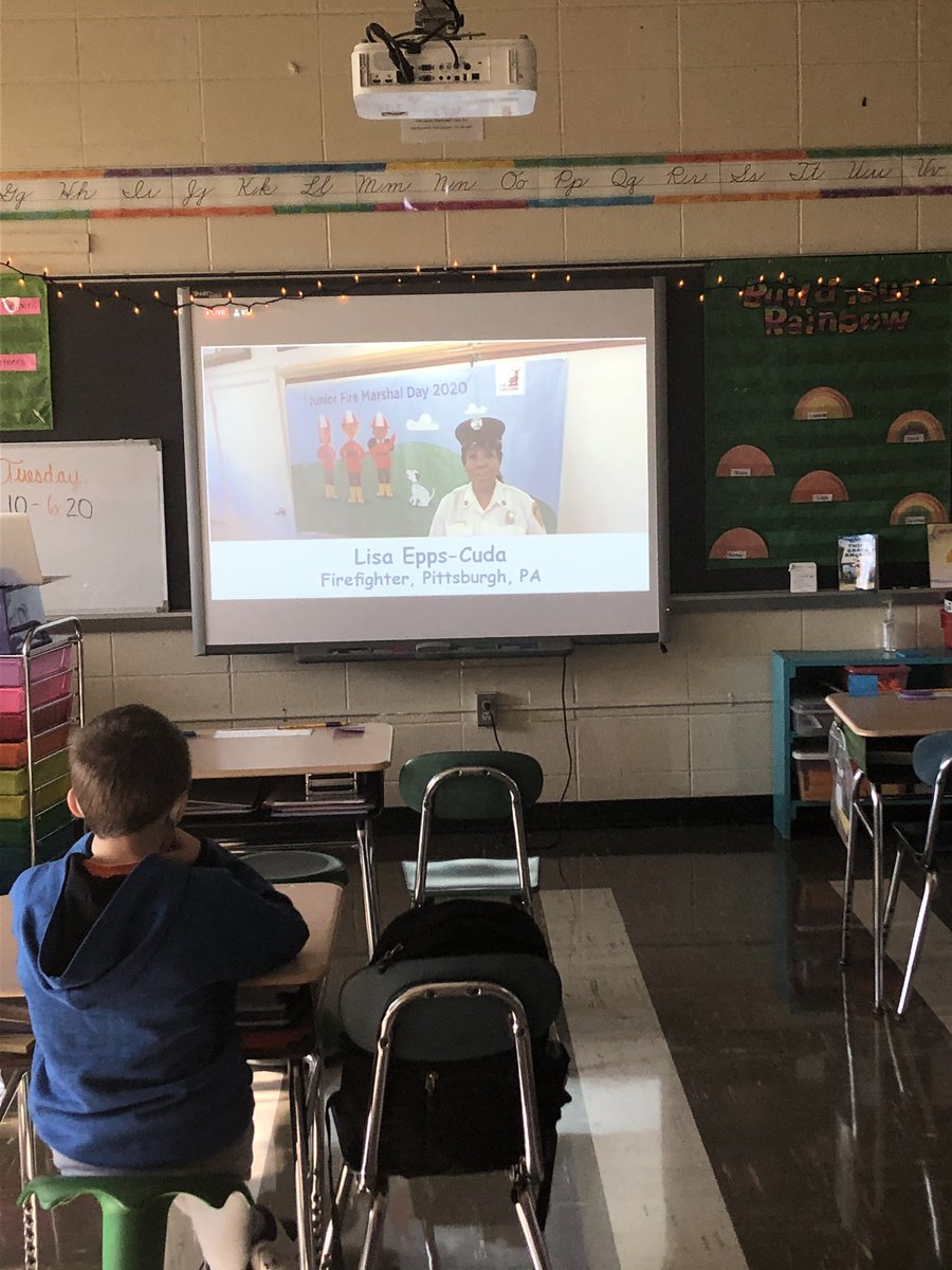 COVID can’t ruin assemblies for us! Thanks to <a href="/TheHartford/">The Hartford</a> for our Junior Fire Marshal Live Assembly!! 🔥 <a href="/WarnsdorferEB/">Warnsdorfer</a>