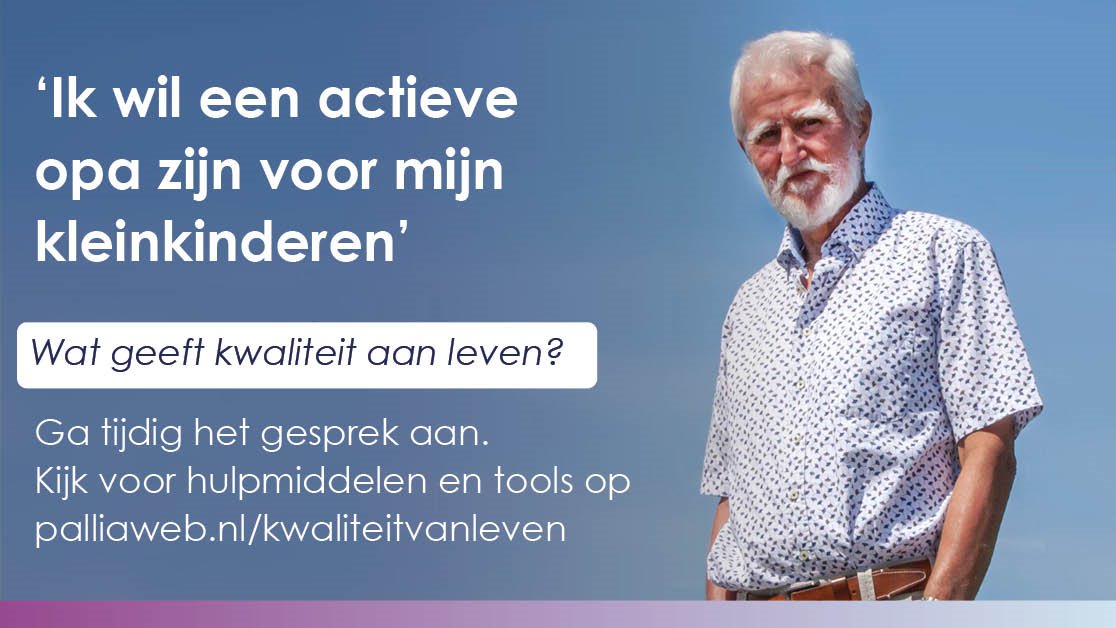 Stichting_PZNL's tweet photo. Weet jij als zorgprofessional wat kwaliteit van leven is voor jouw patiënt? Om palliatieve zorg te verbeteren, moet tijdig het gesprek worden aangegaan over wat voor de patiënt belangrijk is. Hoe? Kijk voor tips op https://t.co/eFT1E8OefQ
#PalliatieveZorg #KwaliteitVanLeven #IDPZ https://t.co/NZ9hEU3v6F
