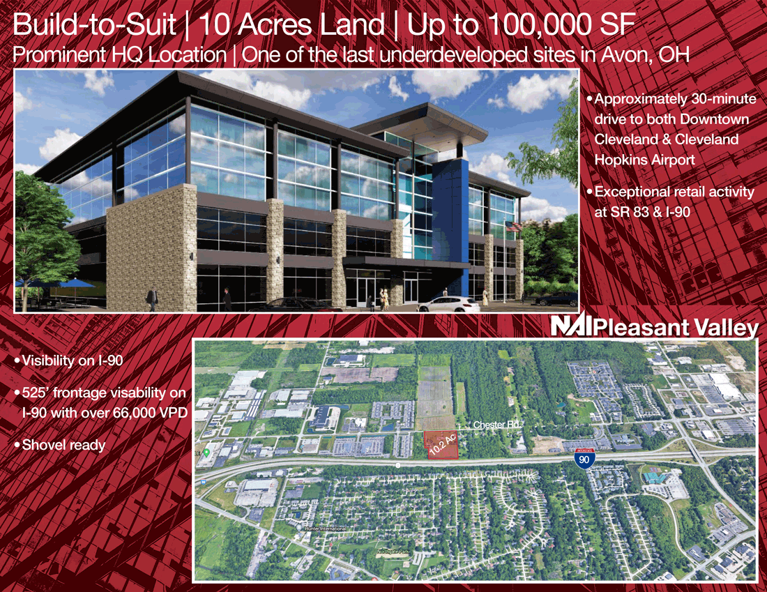 NAIPVOHIO's tweet photo. Prominent HQ location | Build-to-suit | 10 acres - up to 100,000 SF. Contact hwinston@naipvc.com 440 752 2617 #CRE #NAIPVC
https://t.co/9YQFzL1u8o https://t.co/4N3emJQMt4