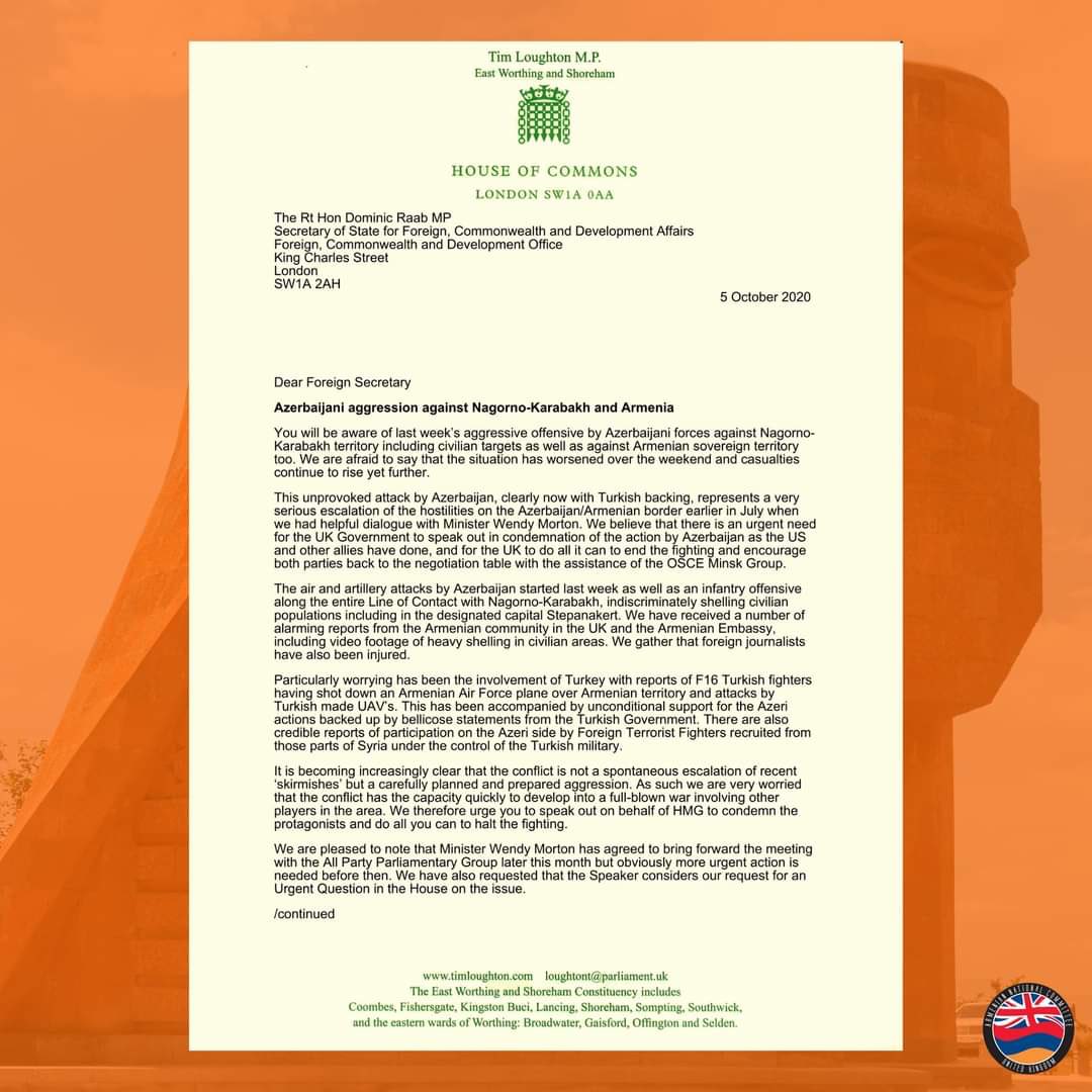LilitMakunts's tweet image. #UK Parliamentarians back #Armenia and condemn #Turkish and #Azerbaijani aggression as a threat to global stability. Thank you @timloughton #StopAzerbaijaniAggression #StopTurkey #ArtsakhStrong