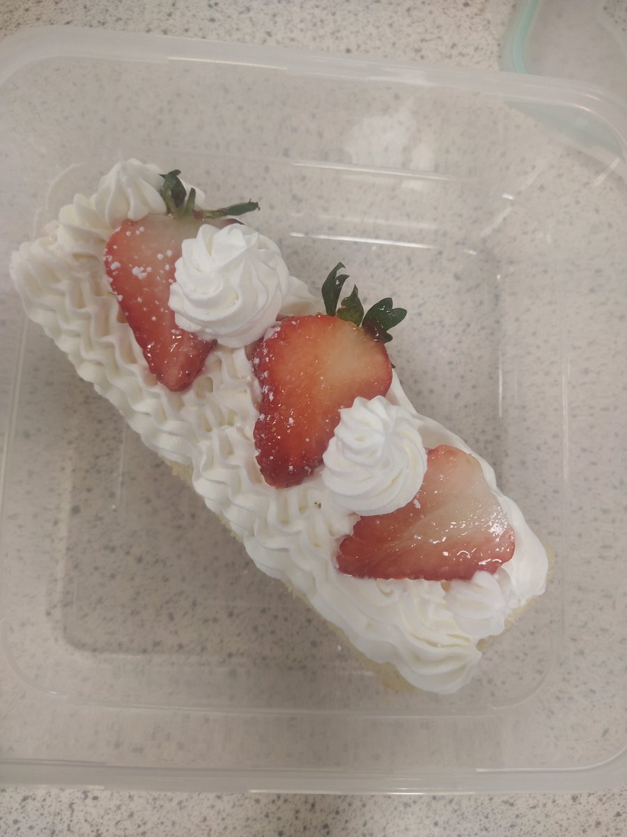 MissHowie1's tweet photo. Some lovely strawberry cream roulades from senior hospitality today looking at aeration and piping #workingonskills https://t.co/g9nQGf6B6v