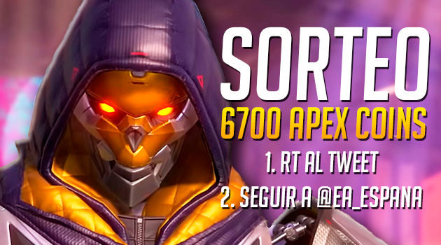 MakinaYT's tweet image. ¡SORTEO EXPRESS! 

6700 Apex Coins para 1 afortunado/a. Termina MAÑANA sobre esta hora aproximadamente.

Requisitos:
1. RT a este Tweet
2. Follow @EA_Espana 

🌏 Para todo el mundo
🎮 Cualquier plataforma
🤖 No bots o cuentas que solo participan en sorteos