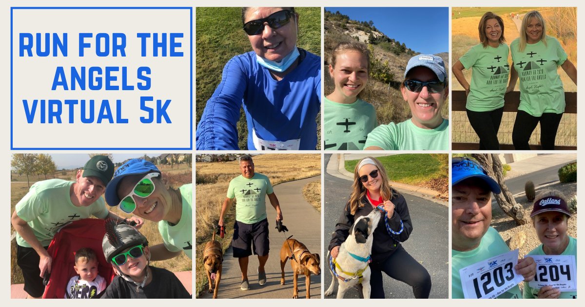 BrotherBMS's tweet photo. We got some sunshine this past weekend while participating in the Run for the Angels Virtual 5k, benefiting Angel Flight West - an organization that arranges free air travel for children &amp; adults in need of vital medical treatment that would otherwise be inaccessible✈️😇 https://t.co/9LfaQlp8B1