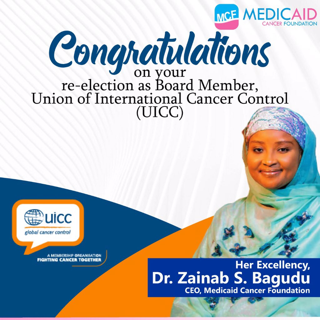 MedicaidcfP's tweet photo. “I will continue to uphold the high standard values which the @uicc represents and will work with other members of the board of directors to accelerate global #cancer control”- Dr. Zainab Shinkafi-Bagudu
#AfricanCancerCEO #cancercontrol #canceradvocacy https://t.co/kjEsLjau0s