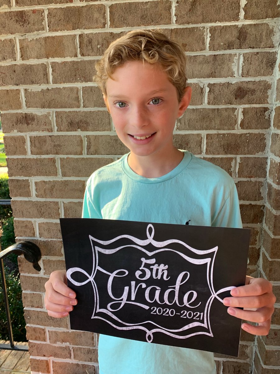First day of school for face to face learning in 7 months!  I got choked up when he opened the door &amp; got out of the car to walk in, but I'm so excited for him to be back in school with his friends, classmates, teachers &amp; principals. Nothing beats face to face learning!