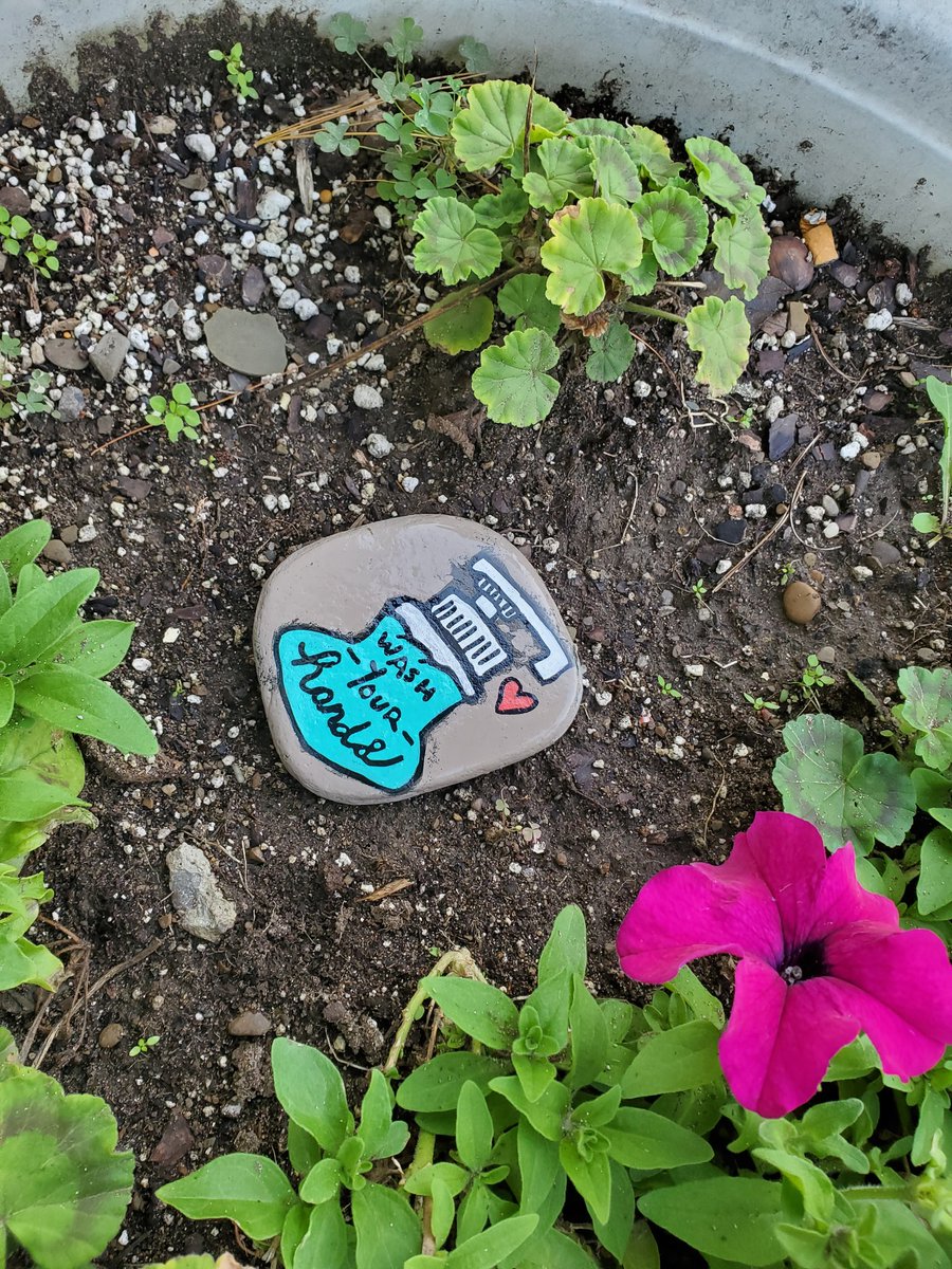 VisitGOTL's tweet photo. Cute little painted rock found somewhere at GOTL. Not telling where though 🤫☺ #GOTL #TheLake #LakeErie #Flowers #PaintedRock #HiddenRock #WashYourHands #ComeFindIt https://t.co/LePb4y3dkJ
