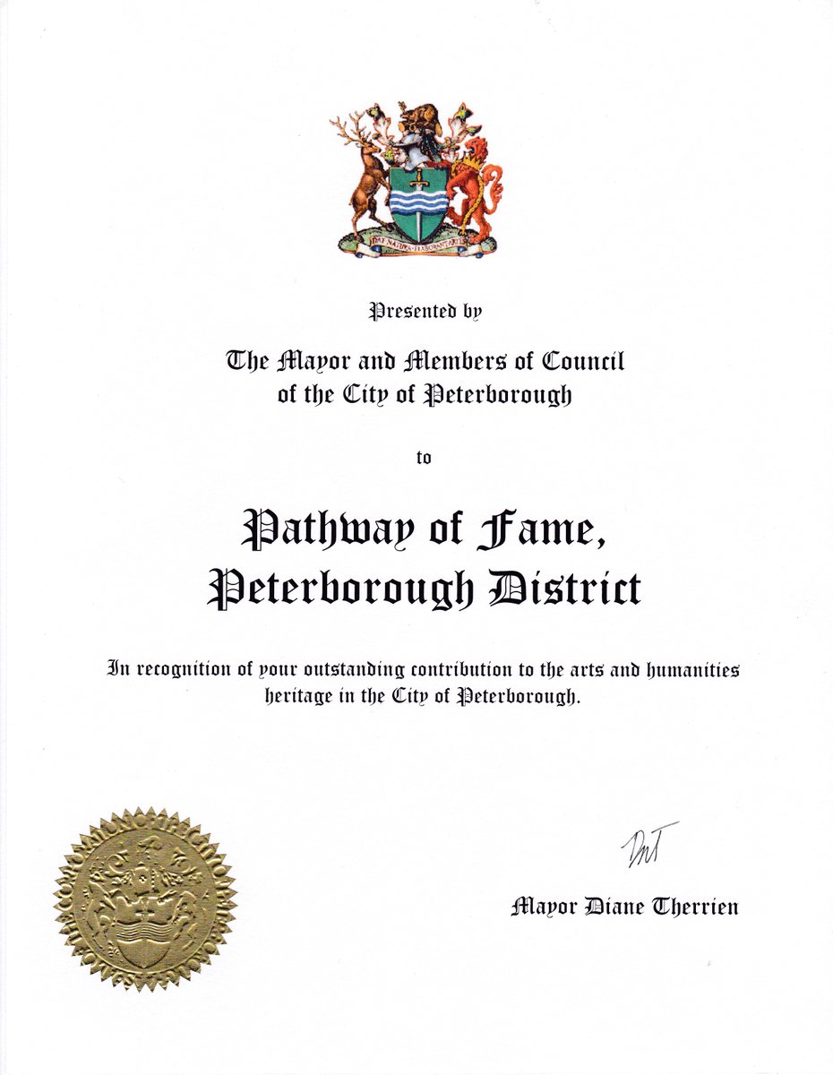 The Pathway of Fame was honoured to have been recognized by The City of Peterborough on September 28th. ptbopathwayoffame.ca/the-pathway-re…