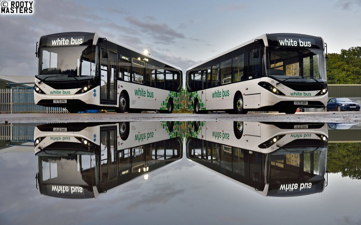 rootymasters's tweet image. More recipients of fleet livery at White Bus are new ADL Enviro200 MMC buses 73 YX70OHU &amp;amp; 74 YX70OHV. Thanks to Lewis Nagle for spotting the reflection shot! @lewisjnagle @WhiteBusService @MTaylorADL
