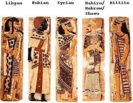 Let's see how egyptians depicted their actual, black, neighbouring enemies, in comparison.