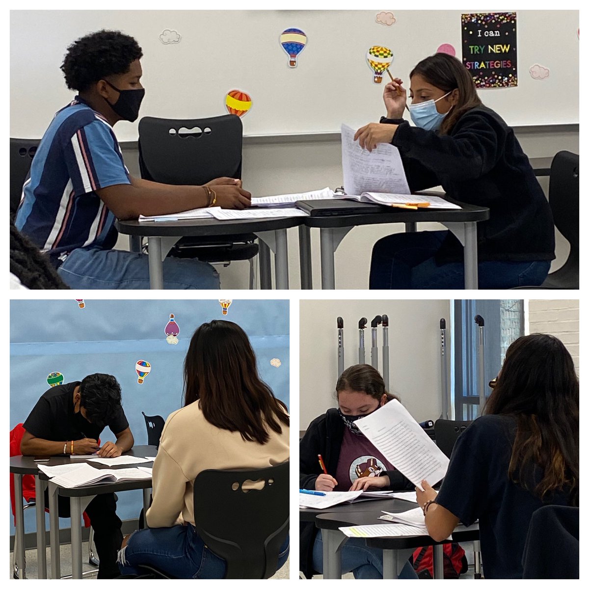 _AprilGriffin's tweet photo. Good writers are able to give and take advice! Working on our essays today by participating in peer conferences! โฆโฆ@tylerisdAVIDโฉ โฆ@TylerHighLionsโฉ #A2D Iโve loved hearing the students helping each other!! #thisisAVID https://t.co/V1fOKaZyPX