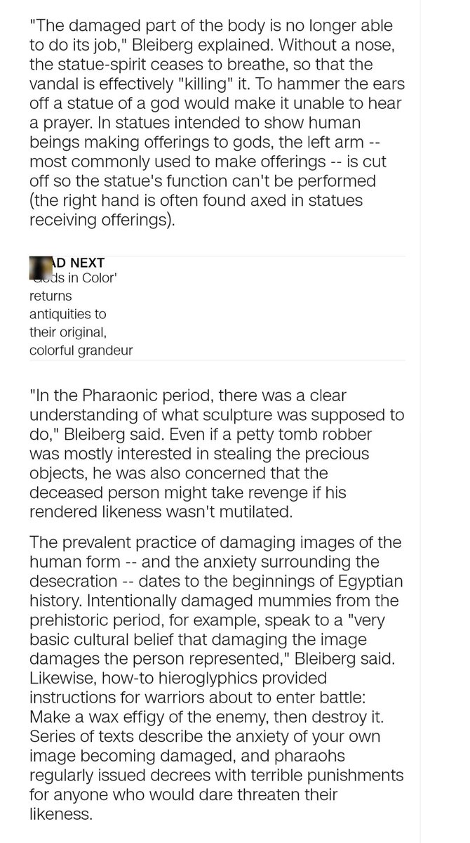 Funnily enough, the proverb "i will break your nose" "هكسر مناخيرك", is very often used as a threat of humiliation to the person addressed with it.Acts of vandalism occasionally happened for religious reasons, but majorly, erosion and natural reasons took place