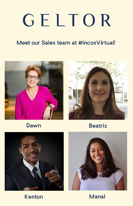 Team <a href="/GeltorInc/">Geltor Inc.</a> is at #incosVirtual this week! Looking for a sustainable, animal-free biodesigned ingredient solution for your personal care formulations? Schedule a time to connect with our rockstar Sales team! 👋 in-cosmetics.com/virtual