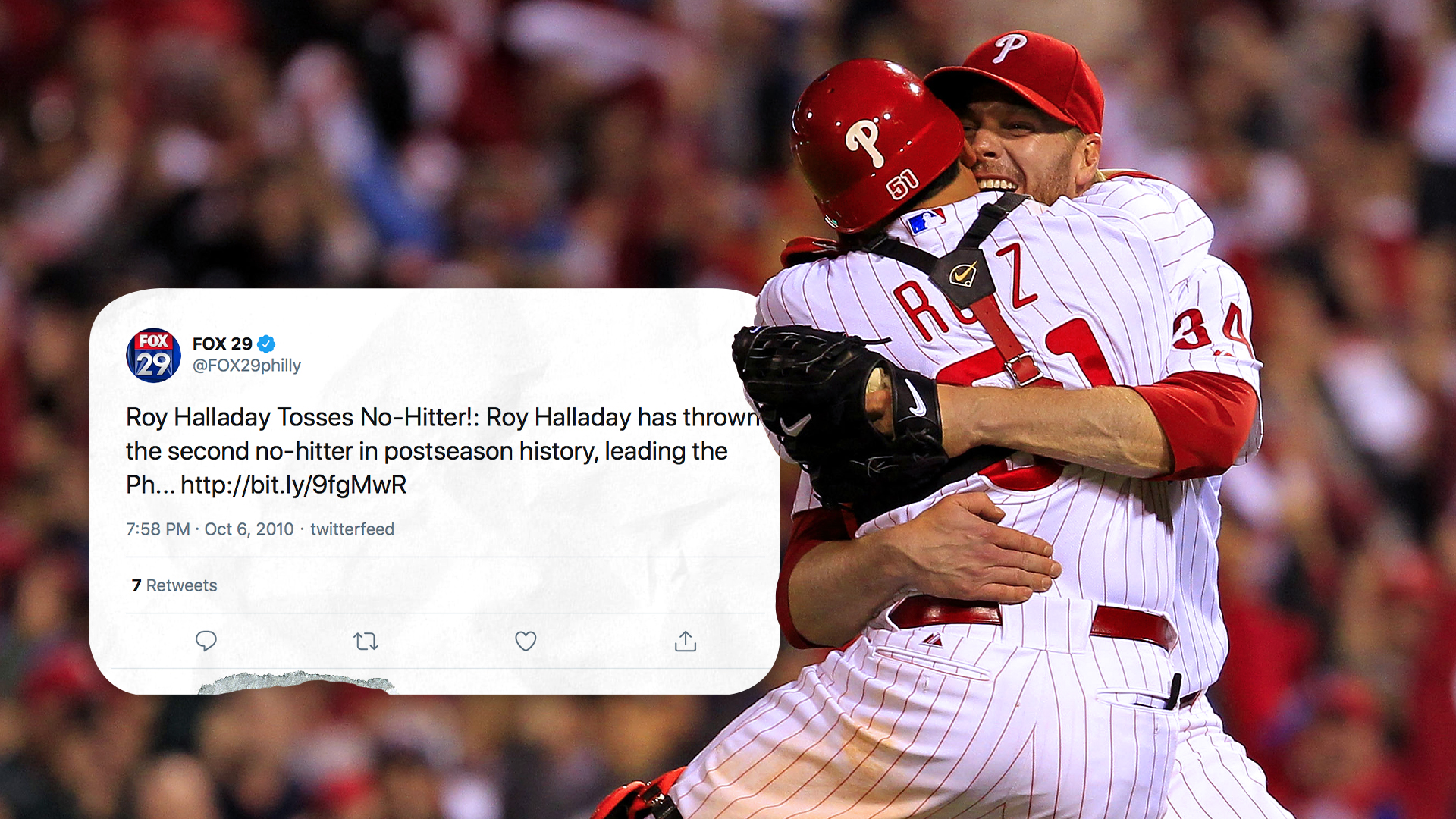 Philadelphia Phillies on X: Twitter was a simpler place in 2010, as we  discovered by looking back at reactions to Roy Halladay's Postseason  no-hitter:   / X