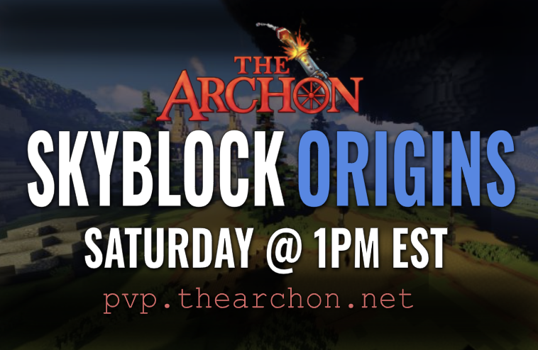 TheArchon's tweet photo. The Skyblock ORIGINS realm will be resetting very soon! 📢

The newest season begins this Saturday @ 1:00 PM EST🕐

‼️Follow &amp; Retweet for a chance to win Diamond Rank ($250)‼️

🔗https://t.co/vDQiIBlz4o 
🔗https://t.co/FcVIuD5FFm  
🔗https://t.co/tFsBwha1xY https://t.co/VR9tZ9zrTz